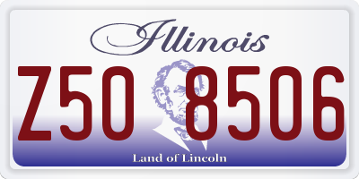 IL license plate Z508506
