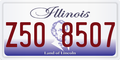IL license plate Z508507