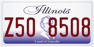 IL license plate Z508508