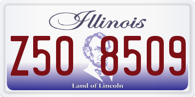 IL license plate Z508509
