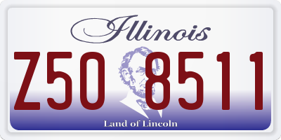 IL license plate Z508511