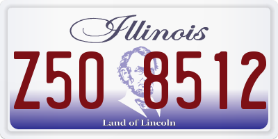 IL license plate Z508512
