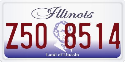 IL license plate Z508514