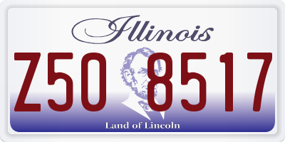 IL license plate Z508517