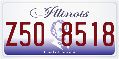 IL license plate Z508518