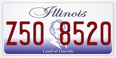 IL license plate Z508520