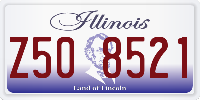 IL license plate Z508521