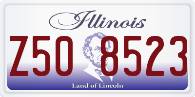 IL license plate Z508523