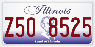 IL license plate Z508525
