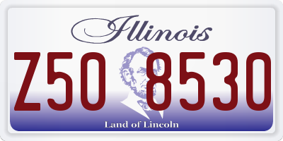 IL license plate Z508530