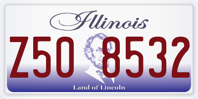IL license plate Z508532