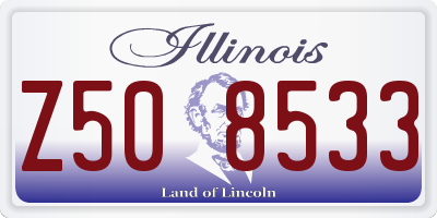 IL license plate Z508533