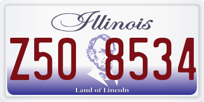 IL license plate Z508534
