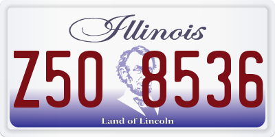IL license plate Z508536