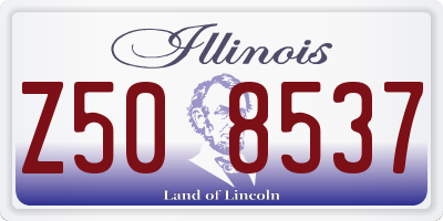 IL license plate Z508537