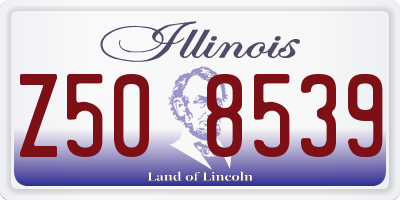 IL license plate Z508539
