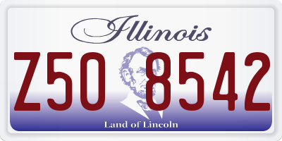 IL license plate Z508542