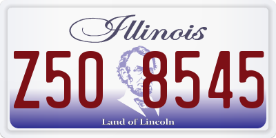 IL license plate Z508545