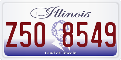 IL license plate Z508549