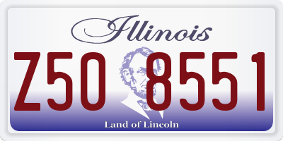 IL license plate Z508551