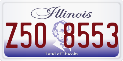 IL license plate Z508553