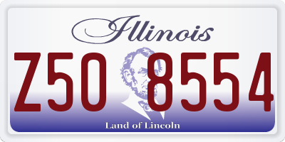 IL license plate Z508554