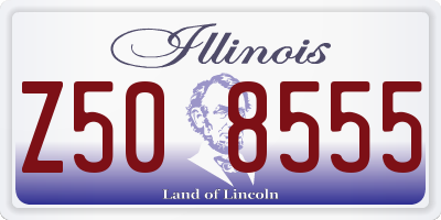 IL license plate Z508555
