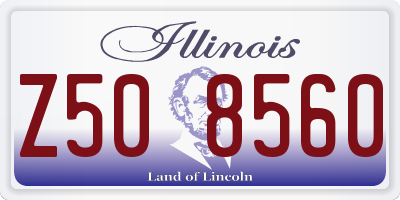 IL license plate Z508560