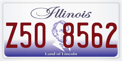 IL license plate Z508562