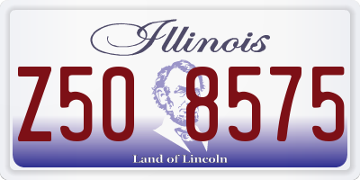 IL license plate Z508575