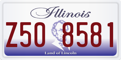IL license plate Z508581
