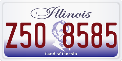 IL license plate Z508585