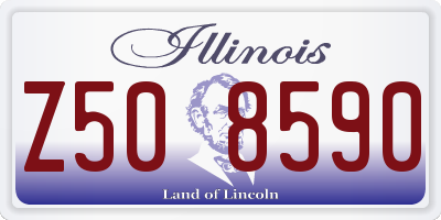 IL license plate Z508590
