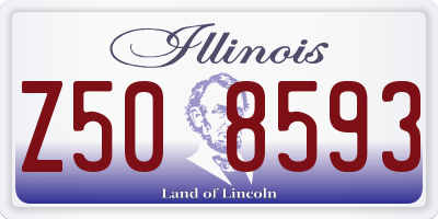 IL license plate Z508593