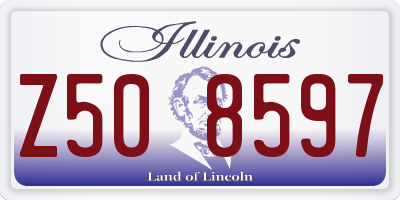 IL license plate Z508597
