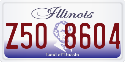 IL license plate Z508604
