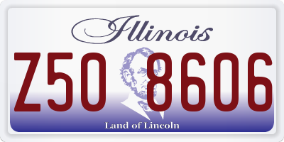 IL license plate Z508606