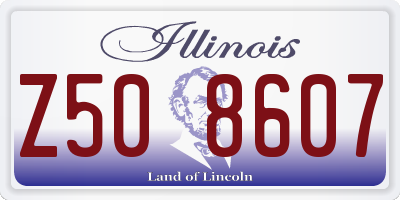 IL license plate Z508607