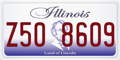 IL license plate Z508609