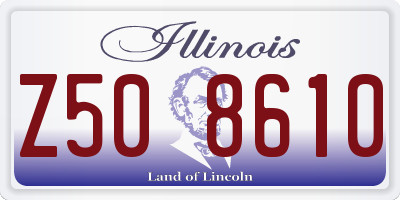 IL license plate Z508610