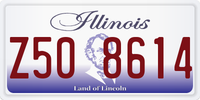 IL license plate Z508614