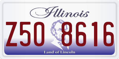 IL license plate Z508616