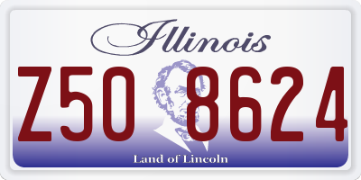 IL license plate Z508624