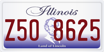 IL license plate Z508625