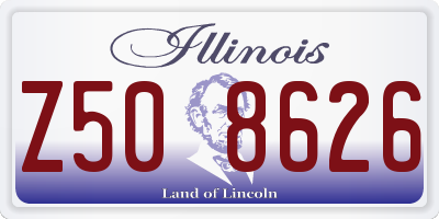 IL license plate Z508626