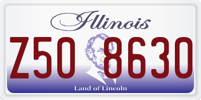 IL license plate Z508630