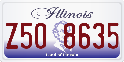 IL license plate Z508635