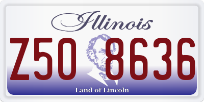 IL license plate Z508636