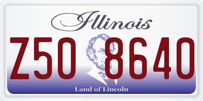 IL license plate Z508640