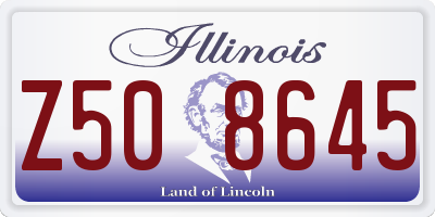 IL license plate Z508645